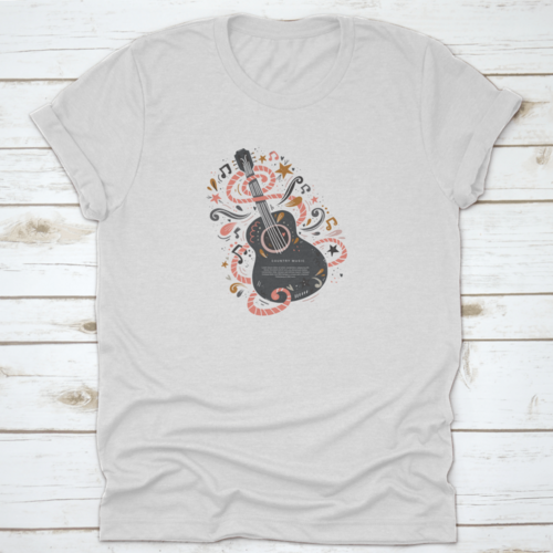 A Guitar Symbol Of Music, Country Music, Music Lover T-Shirt Design