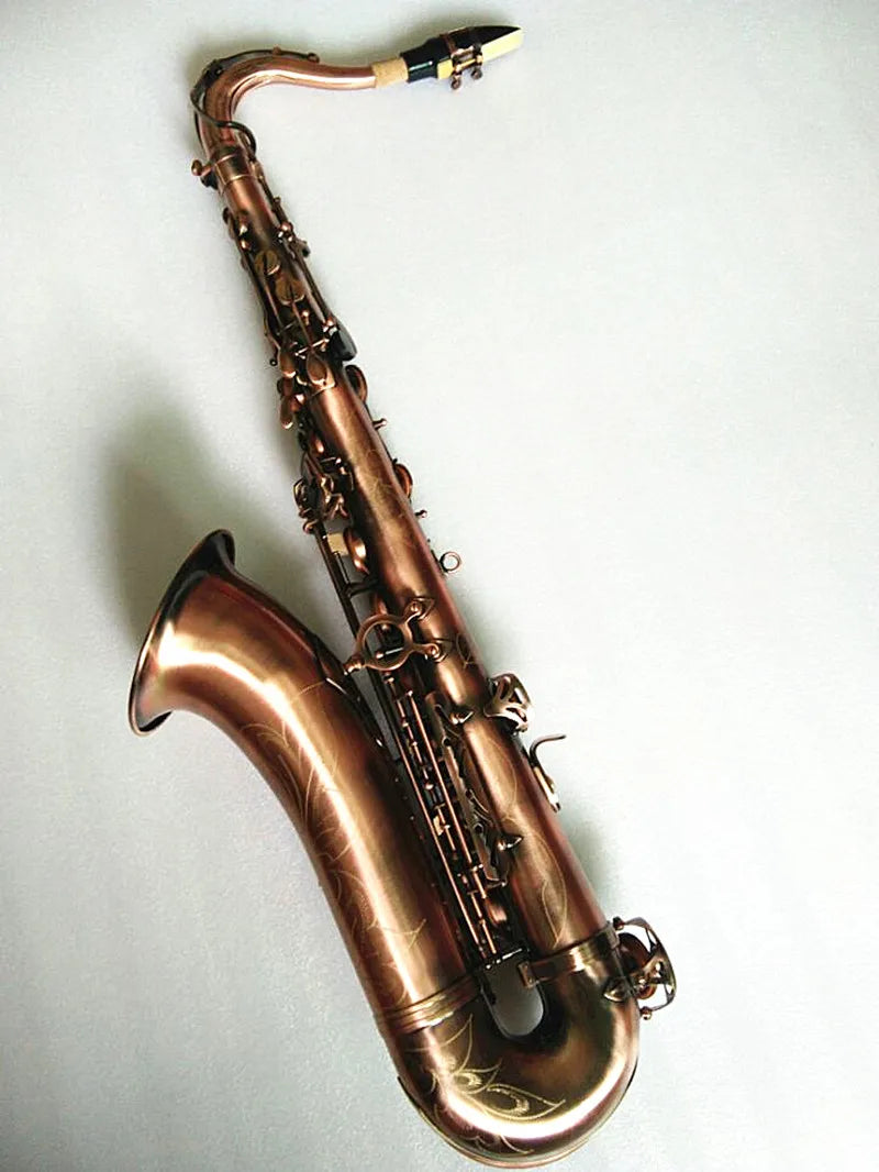 New Antique Copper Tenor Sax Bb Flat Saxophone Instrument Dedicated