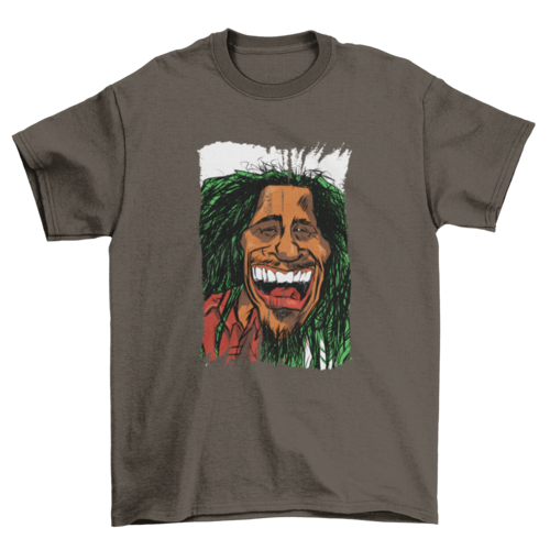 Rasta Man Cartoon T-Shirt Design