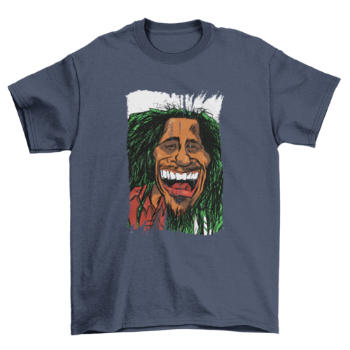 Rasta Man Cartoon T-Shirt Design