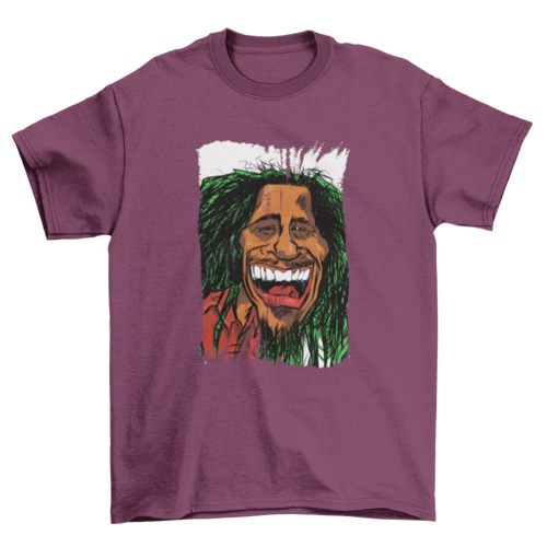 Rasta Man Cartoon T-Shirt Design