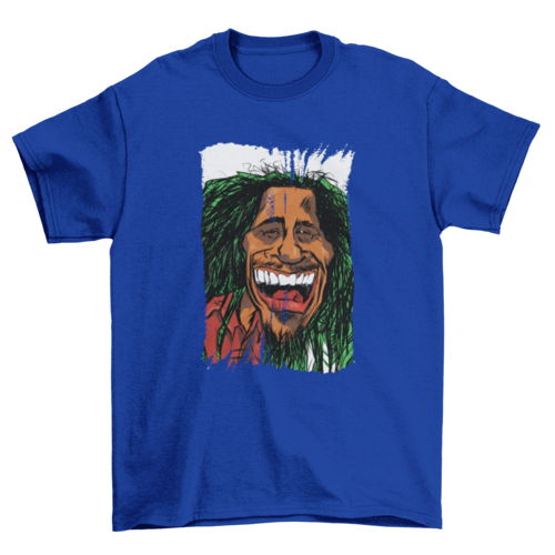 Rasta Man Cartoon T-Shirt Design