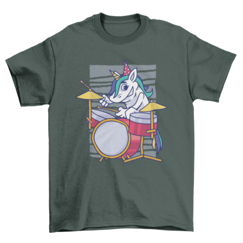 Birthday Unicorn Drummer T-shirt