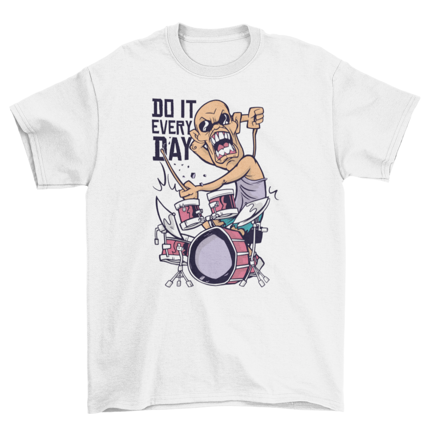 Drummer Cartoon Quote T-shirt