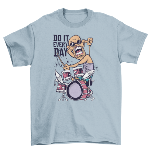 Drummer Cartoon Quote T-shirt