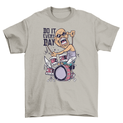 Drummer Cartoon Quote T-shirt