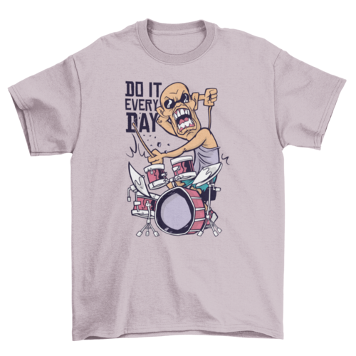 Drummer Cartoon Quote T-shirt