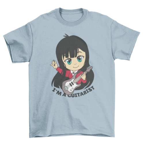 cute girl guitarist t-shirt