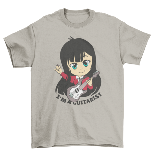 cute girl guitarist t-shirt