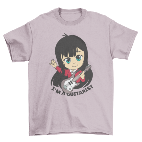 cute girl guitarist t-shirt