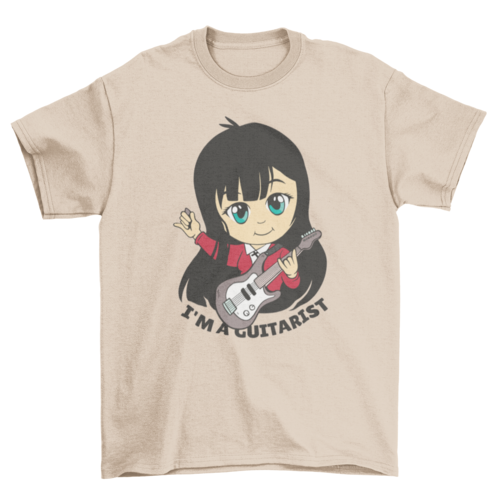 cute girl guitarist t-shirt