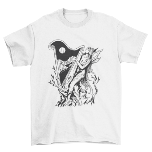 Fairy music dark art nouveau t-shirt