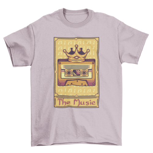 Pixel tarot card music cassette t-shirt