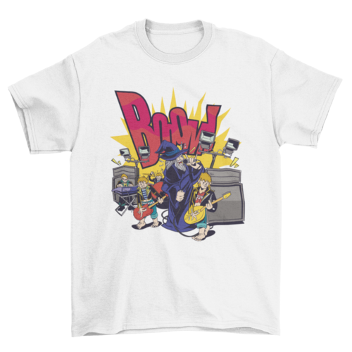 Hobbits fantasy musical band t-shirt design