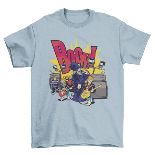 Hobbits fantasy musical band t-shirt design