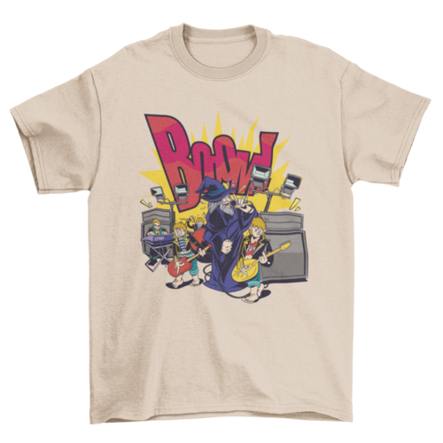 Hobbits fantasy musical band t-shirt design