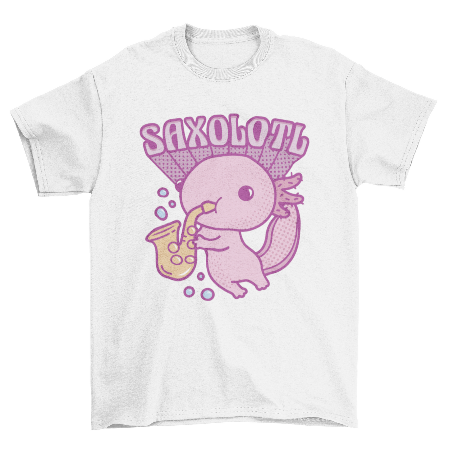 Axolotl animal playing saxophone t-shirt
