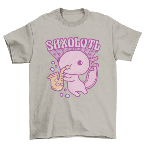 Axolotl animal playing saxophone t-shirt