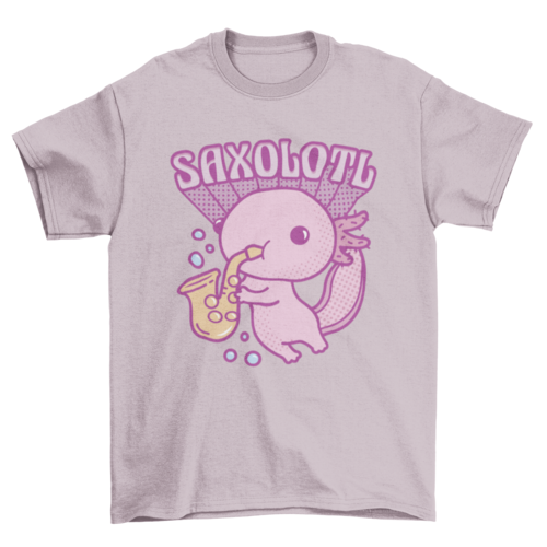 Axolotl animal playing saxophone t-shirt