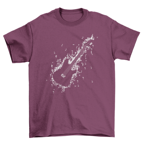 Guitar instrument musical notes t-shirt