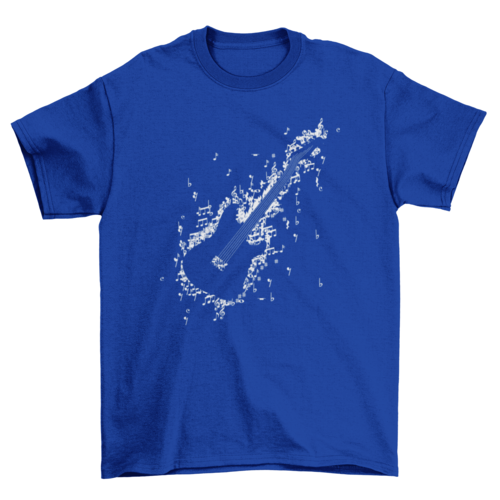 Guitar instrument musical notes t-shirt