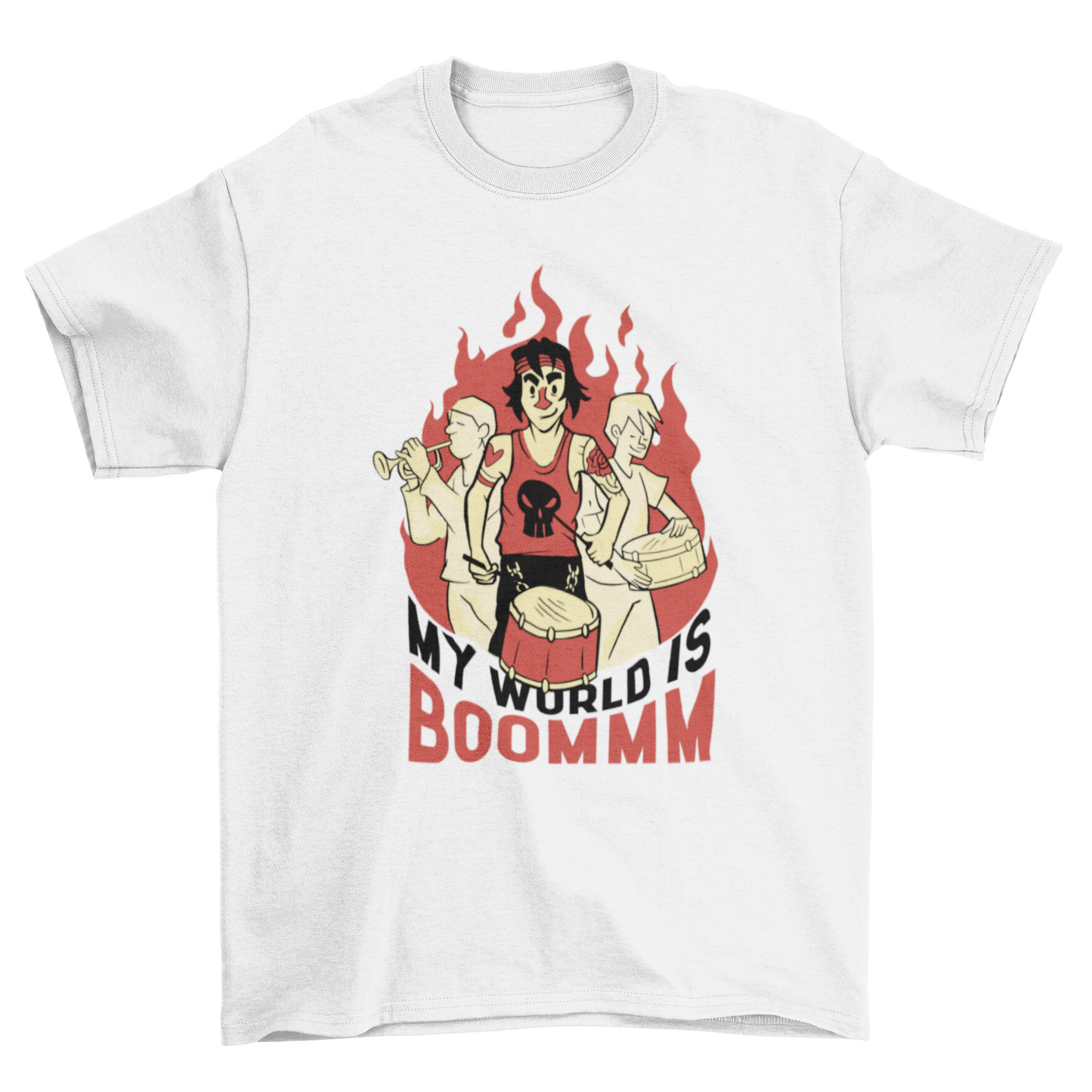 Marching band cartoon t-shirt