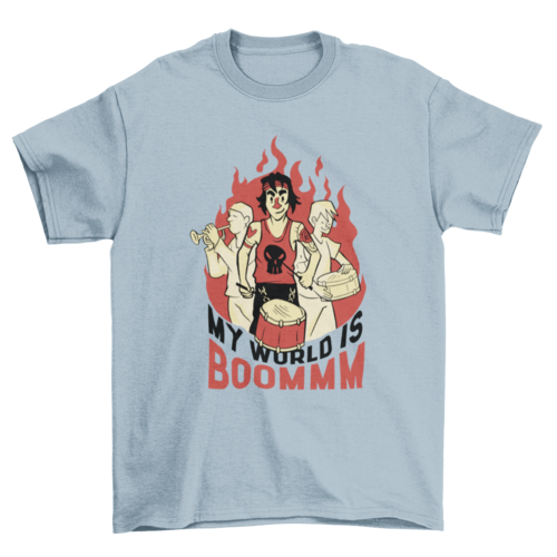 Marching band cartoon t-shirt