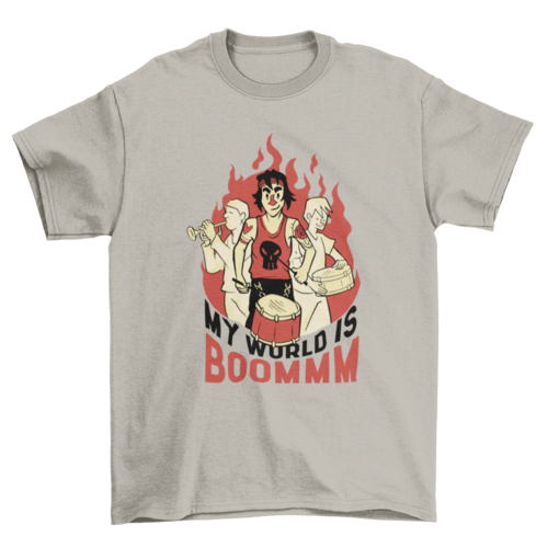Marching band cartoon t-shirt