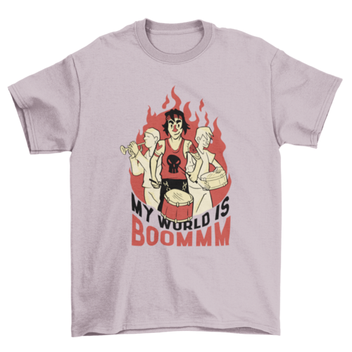 Marching band cartoon t-shirt