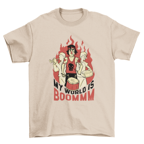 Marching band cartoon t-shirt