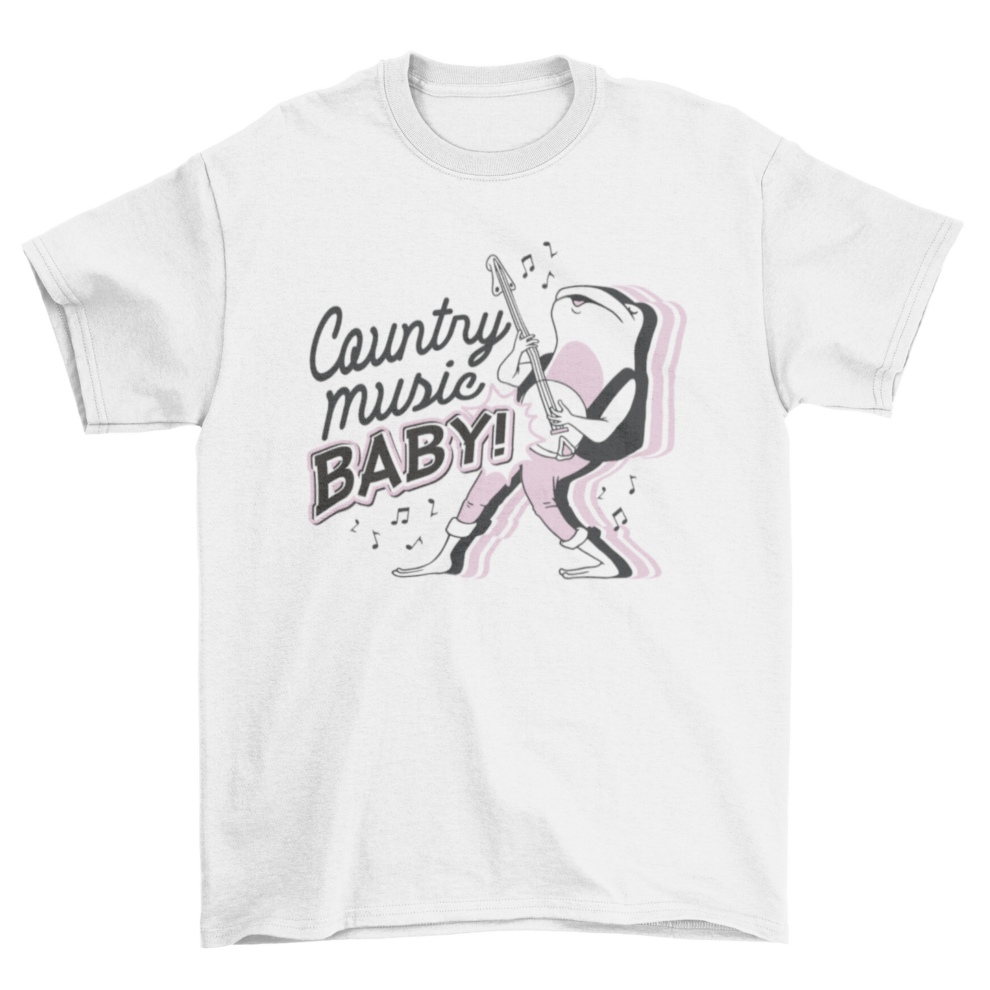 Country music baby! frog cartoon t-shirt