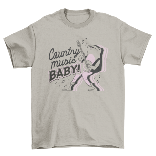 Country music baby! frog cartoon t-shirt