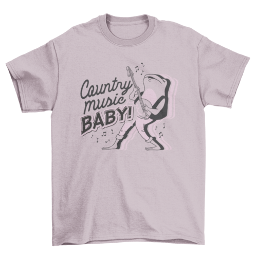 Country music baby! frog cartoon t-shirt