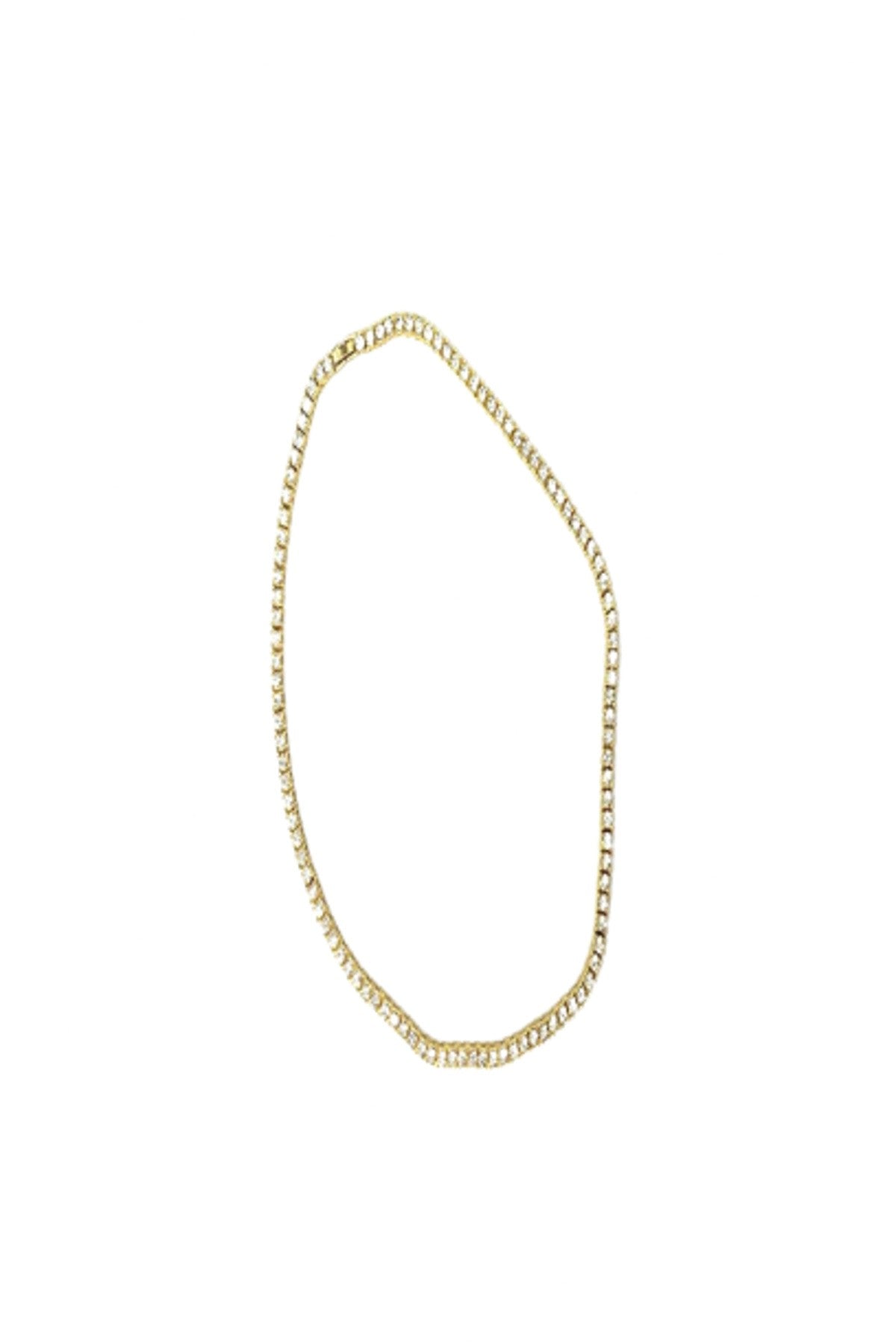 4MM TENNIS HIP HOP CHAIN with Round Stone