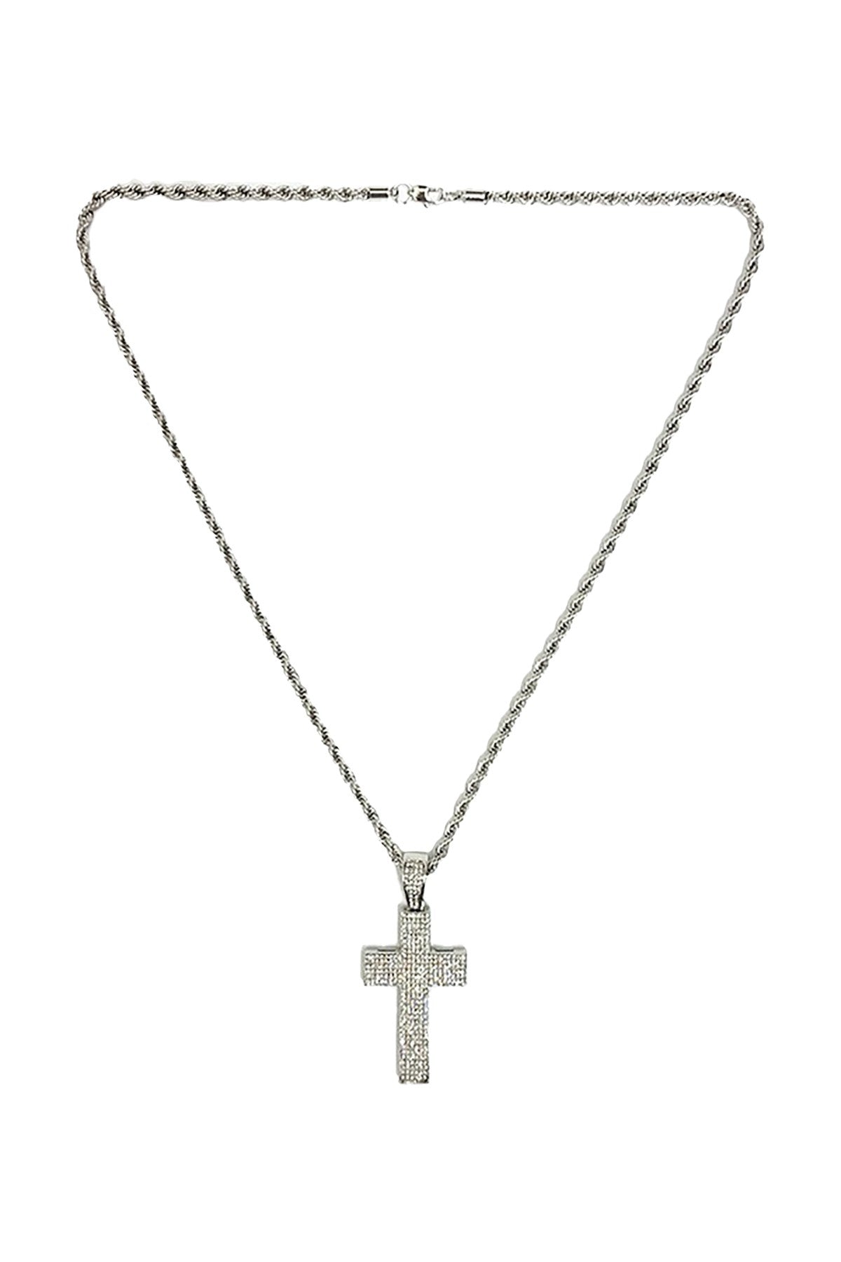 HIP HOP ICED OUT CROSS PENDANT CHAIN