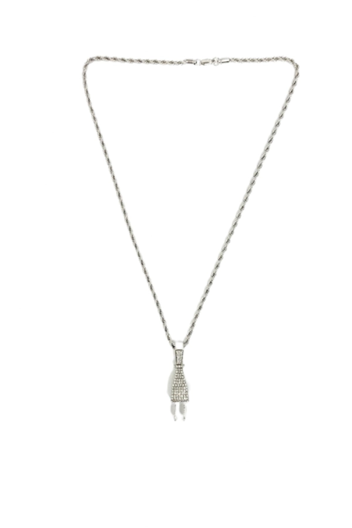 HIP HOP ICED OUT PLUG PENDANT CHAIN