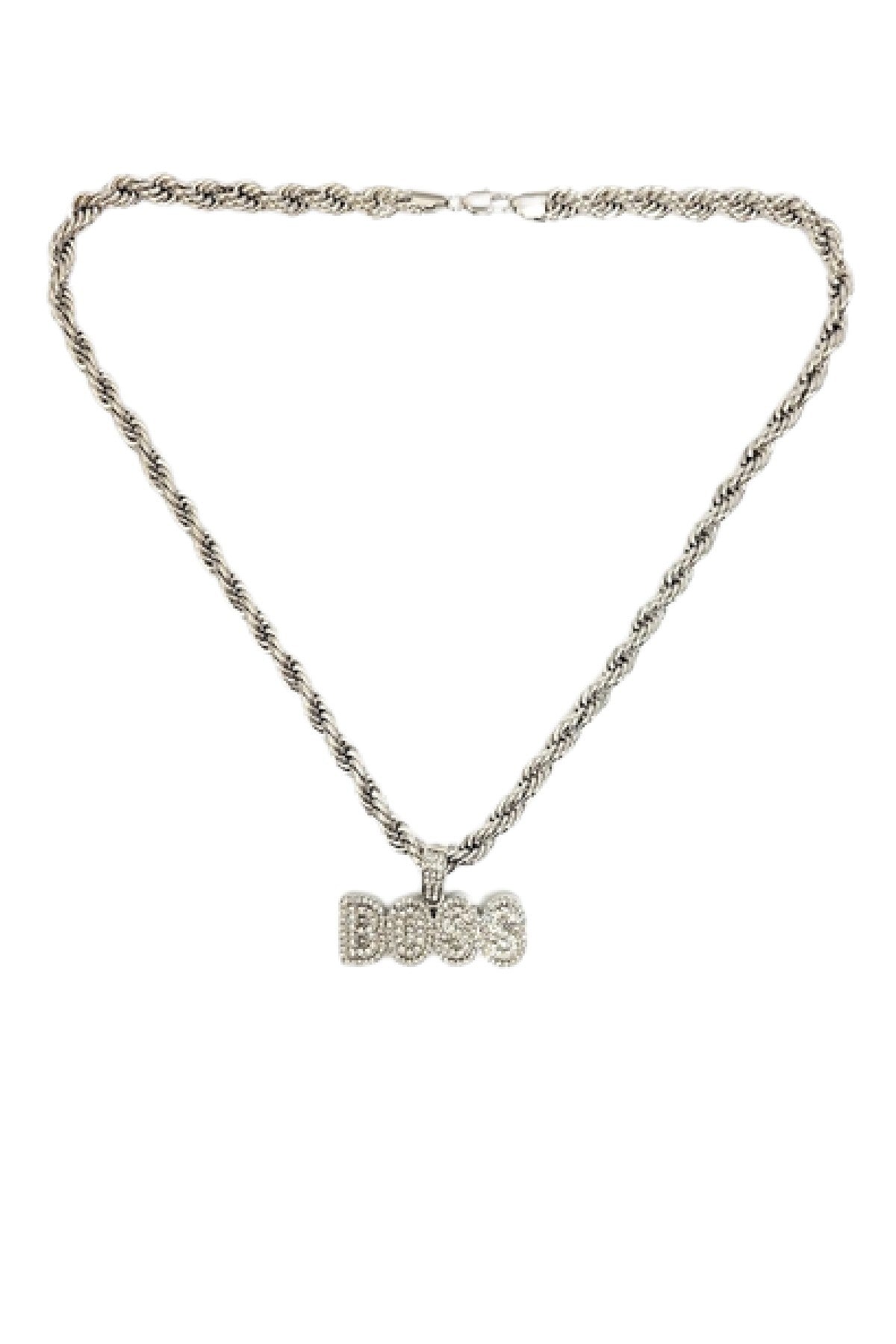 HIP HOP ICED OUT BOSS PENDANT ROPE CHAIN