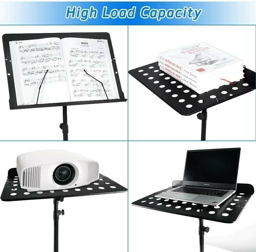 5 Core Sheet Music Stand-Metal with Light, Portable Violin Guitar