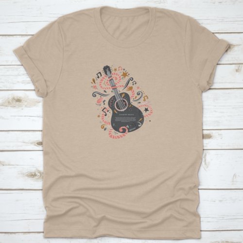 A Guitar Symbol Of Music, Country Music, Music Lover T-Shirt Design