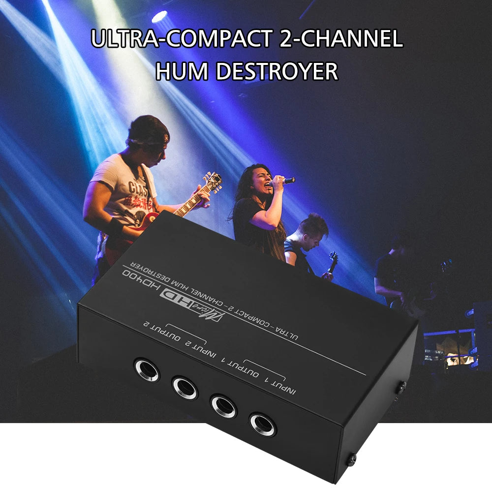Ultra-compact Hum Destroyer 2-channel Hum Eliminator Noise Filter with