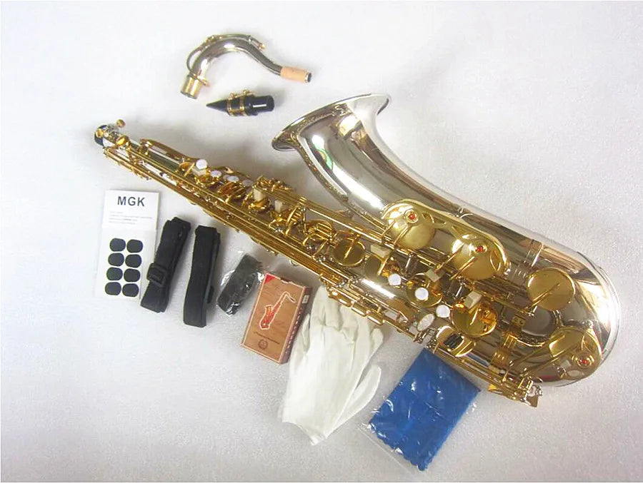 New Tenor Saxophone Musical Instruments Bb Nickel Silver Plated Tube