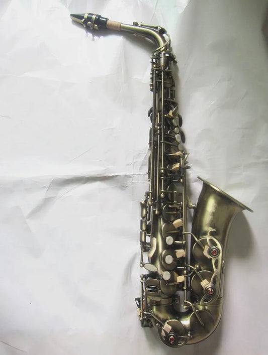 High Grade Antique Finish Eb E-flat Alto Saxophone Sax Shell Key Carve