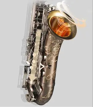 Tenor Saxophone Black Nickel Gold Bell Tenor Sax Mouthpiece Silver Key
