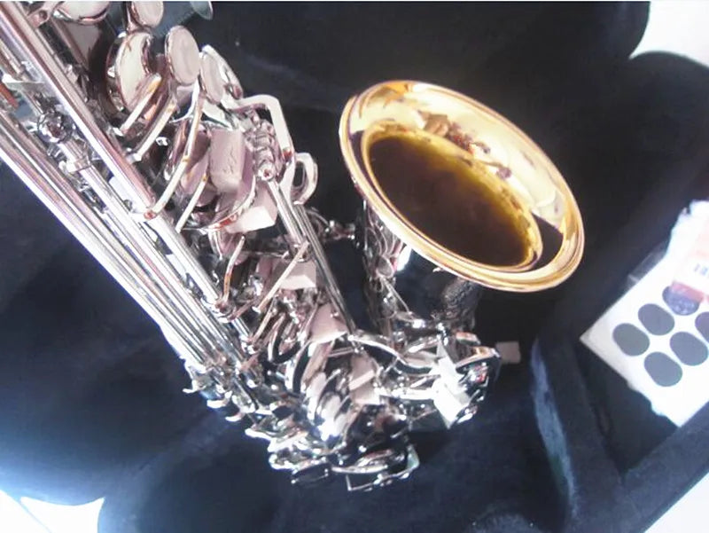 Alto Saxophone E-Flat Black Nickel Gold Bell Alto Sax Mouthpiece