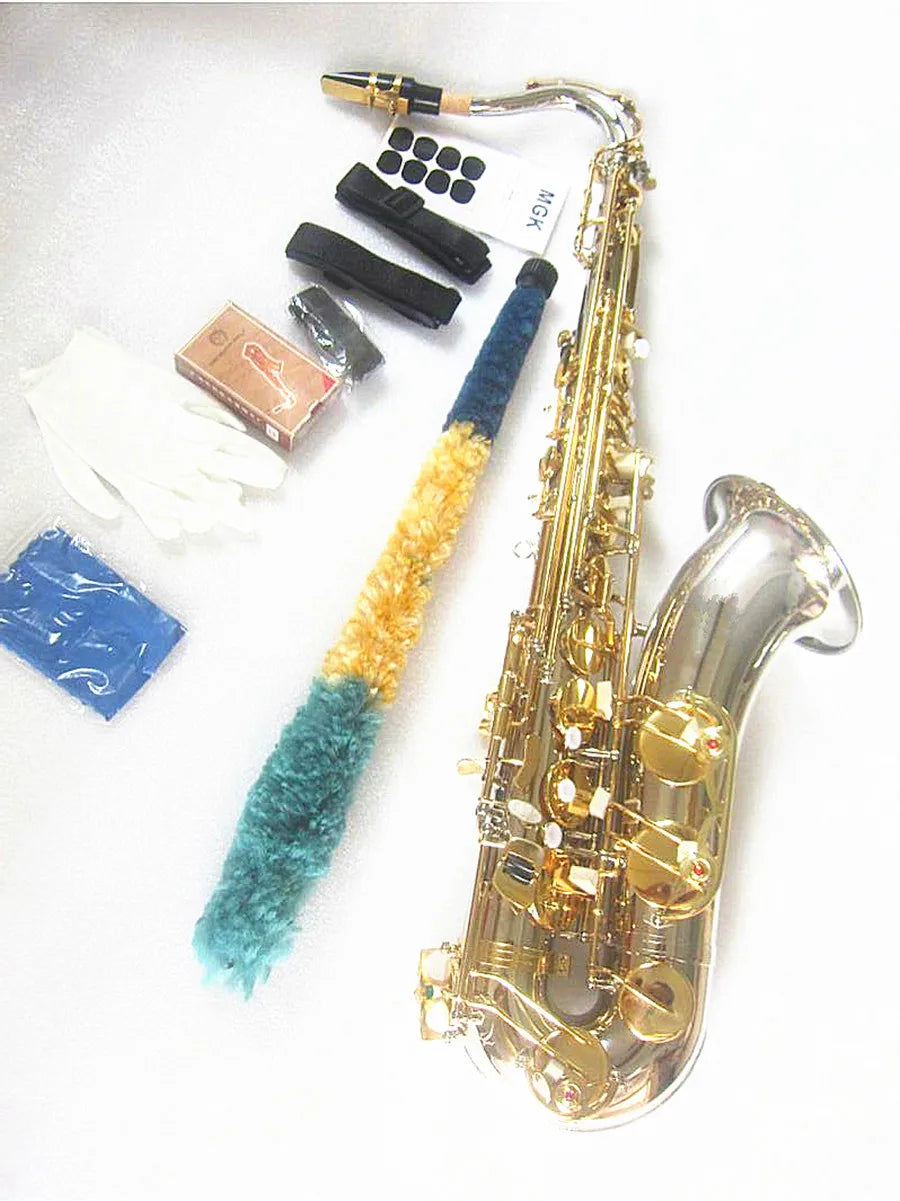 New Tenor Saxophone Musical Instruments Bb Nickel Silver Plated Tube