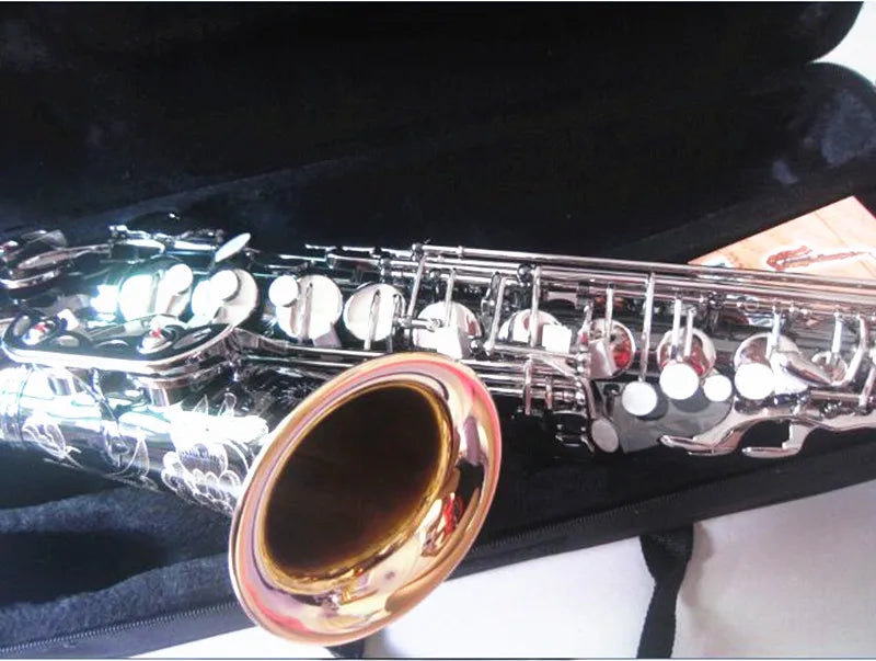 Alto Saxophone E-Flat Black Nickel Gold Bell Alto Sax Mouthpiece