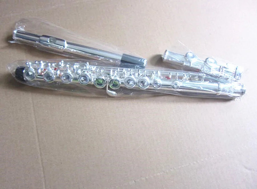 New Top Flute Professional Cupronickel C Key 16 Hole Flute Silver