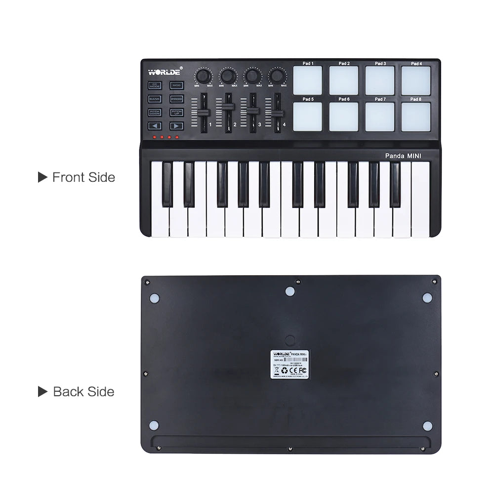 WORLDE Panda MIDI Controller Keyboard Instrument MINI 25-Key