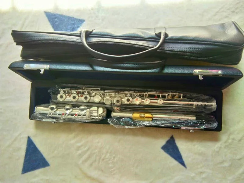 New Flute Music Instrument 17 E-Key Silver C Tune Open Close Commonly