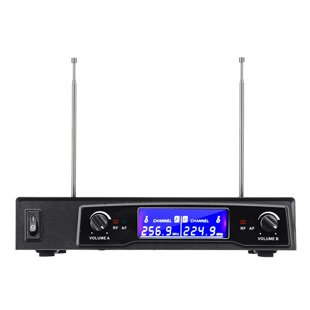 Karaoke Microphones UHF Professional 2 CH Cordless Dual Handheld